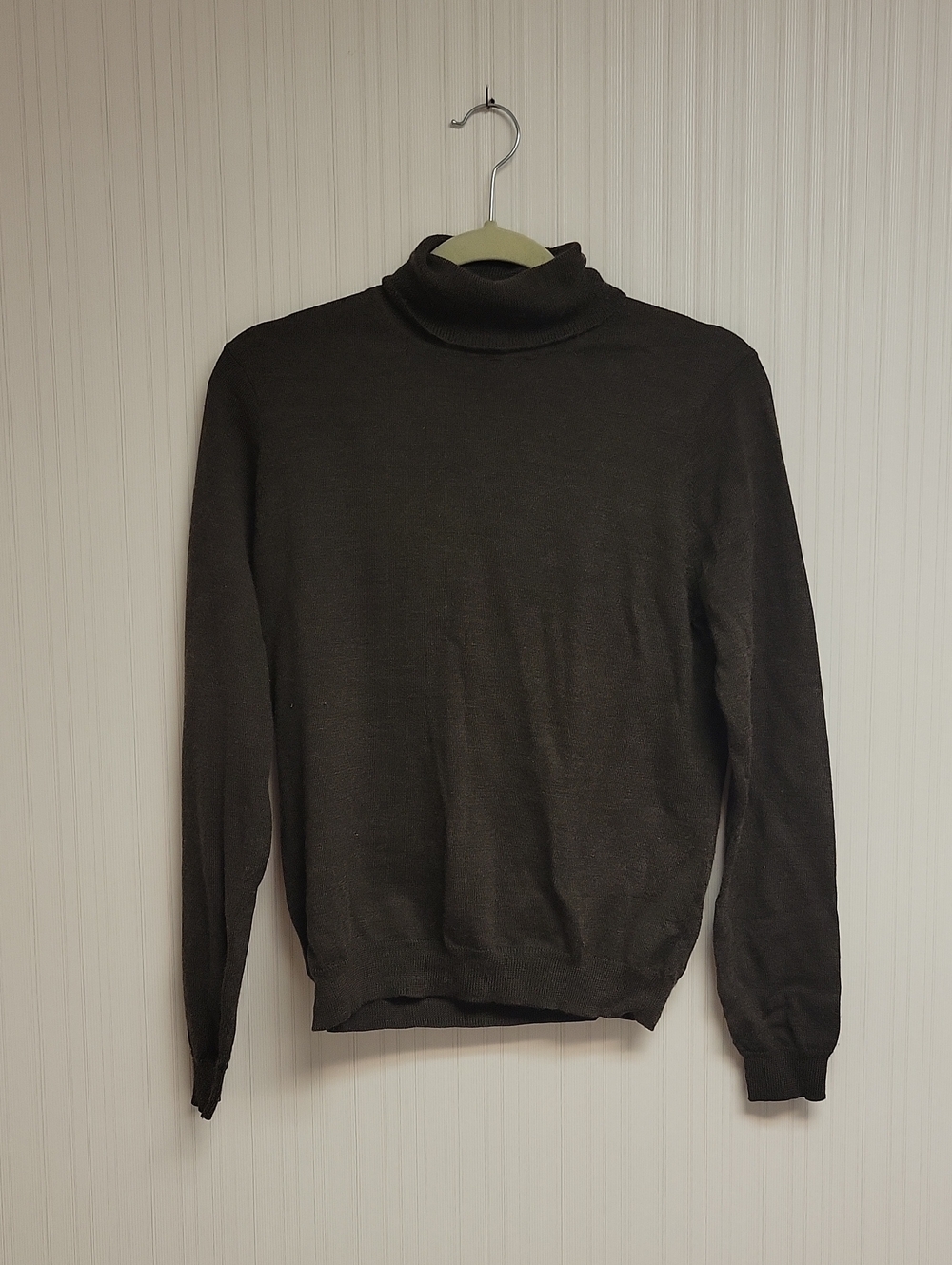 Brooks Brothers Women's Dark Brown Turtleneck Sweater Wool Blend Fall Small